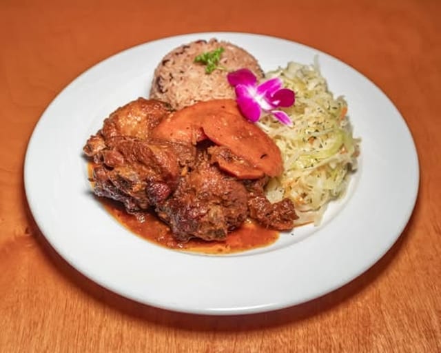 Brown Stew Chicken.